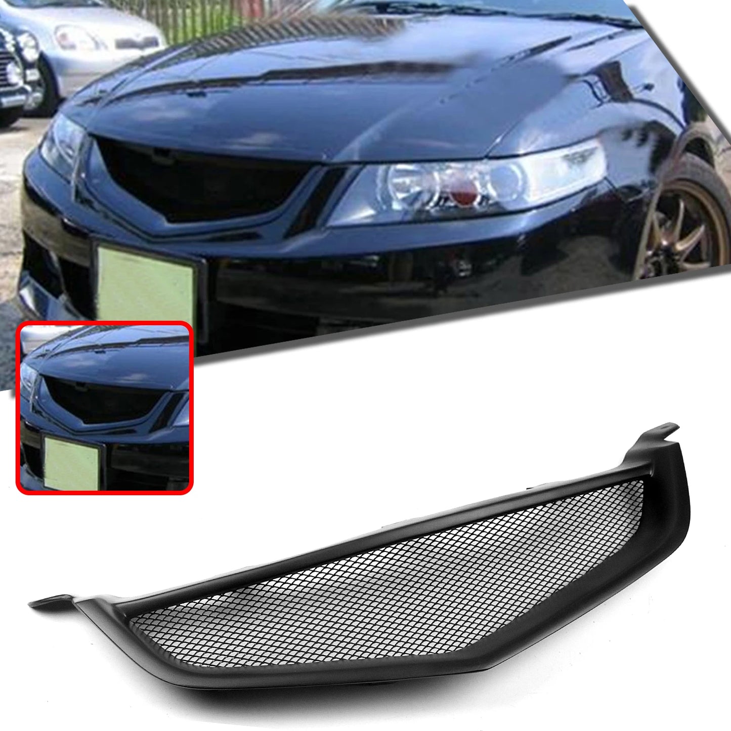 IDENUONA Front Grille For Honda Accord CL7 Acura TSX