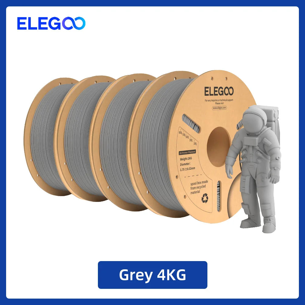 ELEGOO 4KG/5KG/10KG PLA+ Filament 1.75mm 3D PLA for FDM Printer