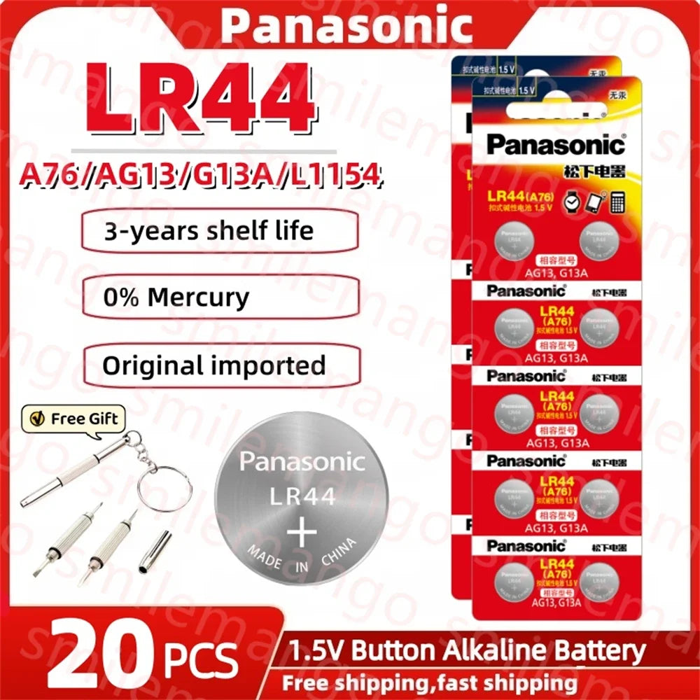Panasonic 10 To 100pcs Alkaline Button Cell Battery