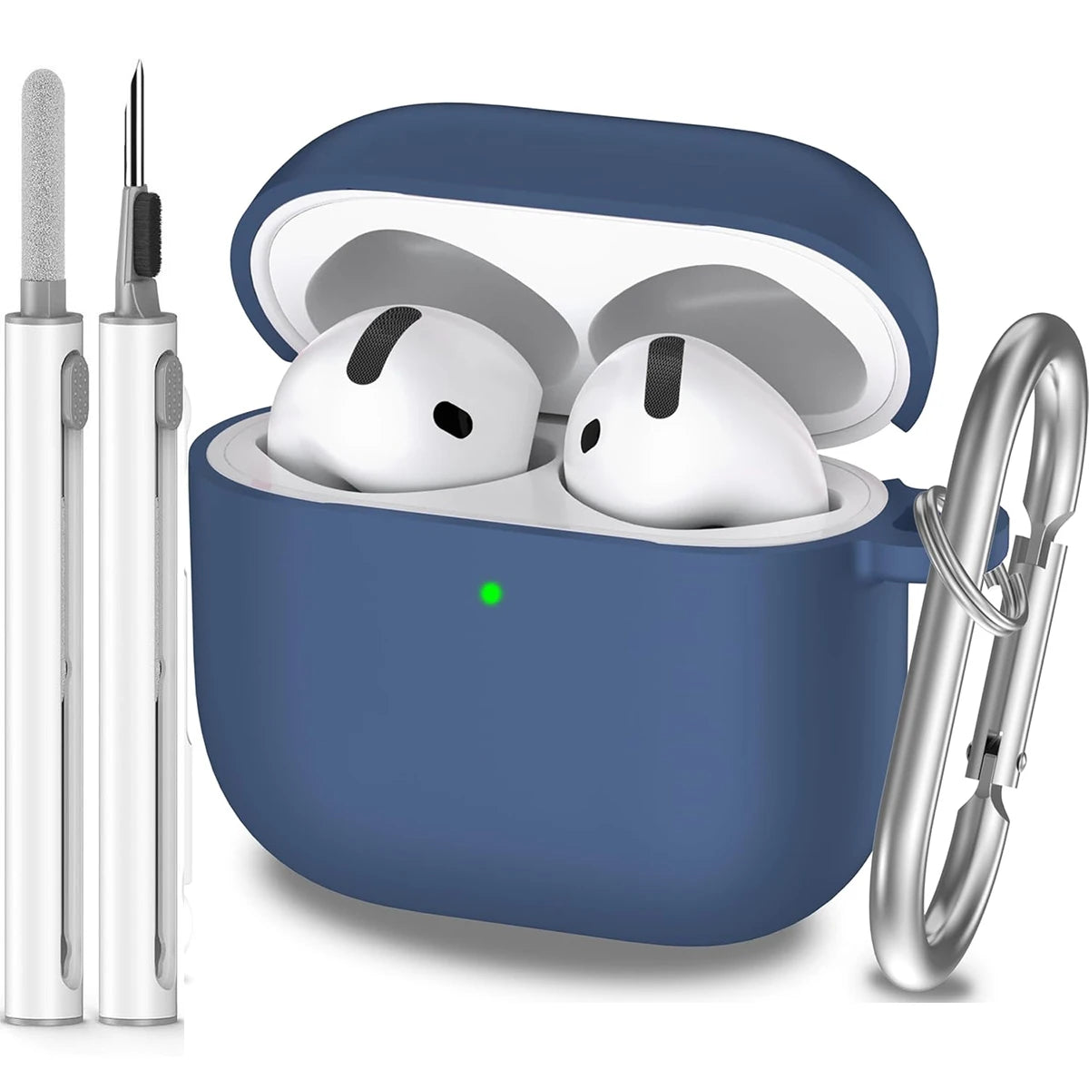 Ceeslin Shock-Absorbing Silicone Case For Airpods 4 With Keychain