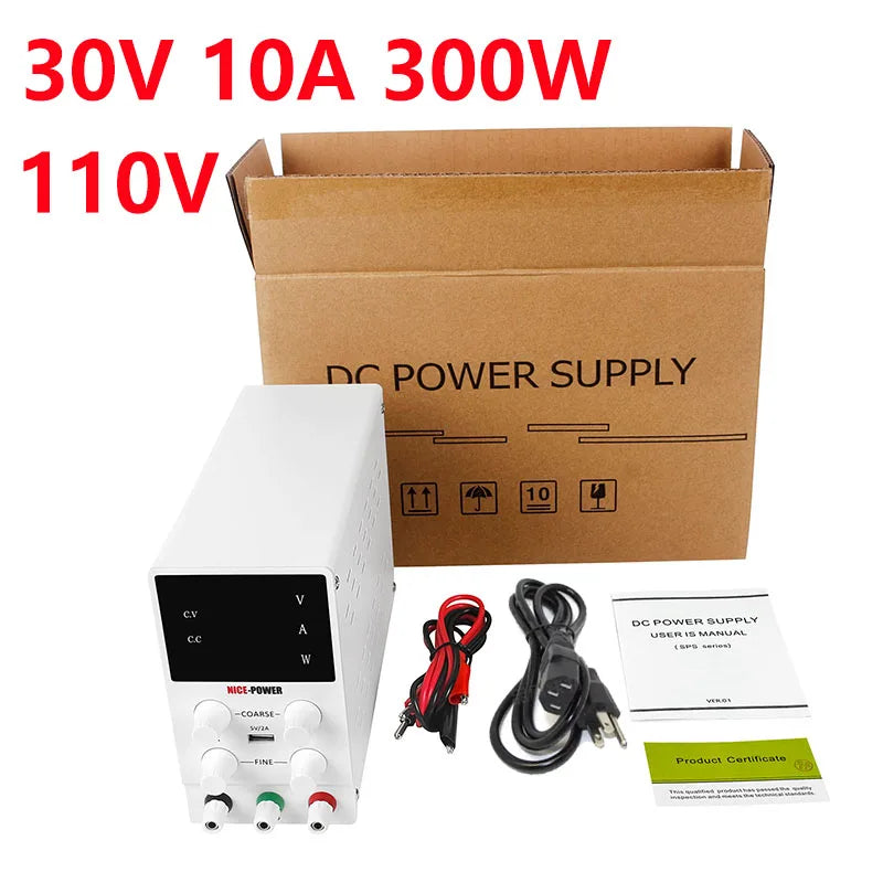 Adjustable DC Power Supply 30V5A150W Variable Bench Power Supply with 4-Digit LED Display,USB Port, for Lab, Electronics Repair,
