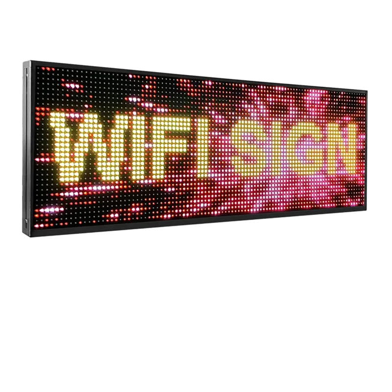 P10 Outdoor WIFI Led Panel Full Color Led Sign 39"x14'' With High Resolution Scrolling Led Sign Programmable for Business