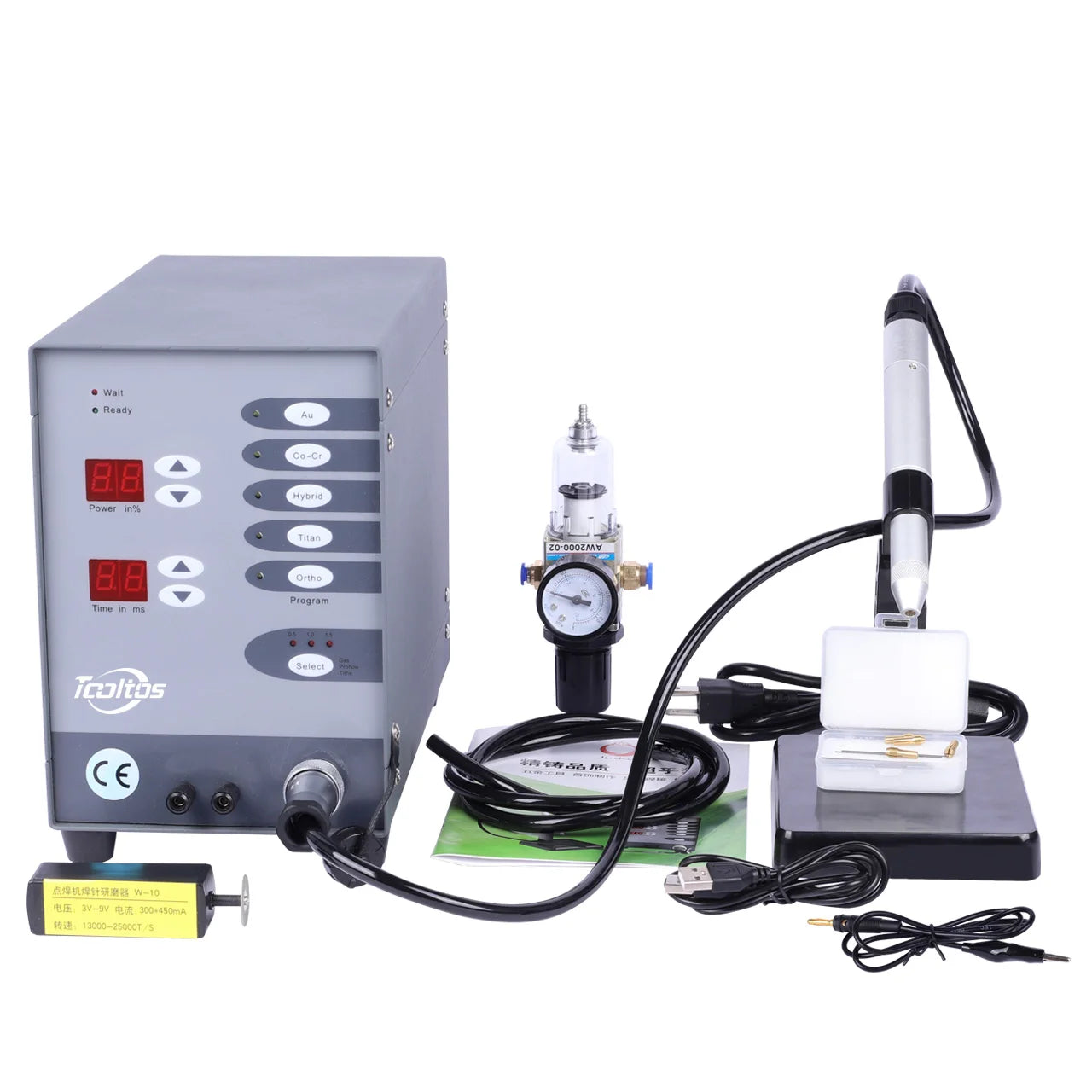 Tooltos 100W CNC Pulse Argon Arc Jewelry Spot Welder, Automatic TIG Soldering Machine for 110V/220V