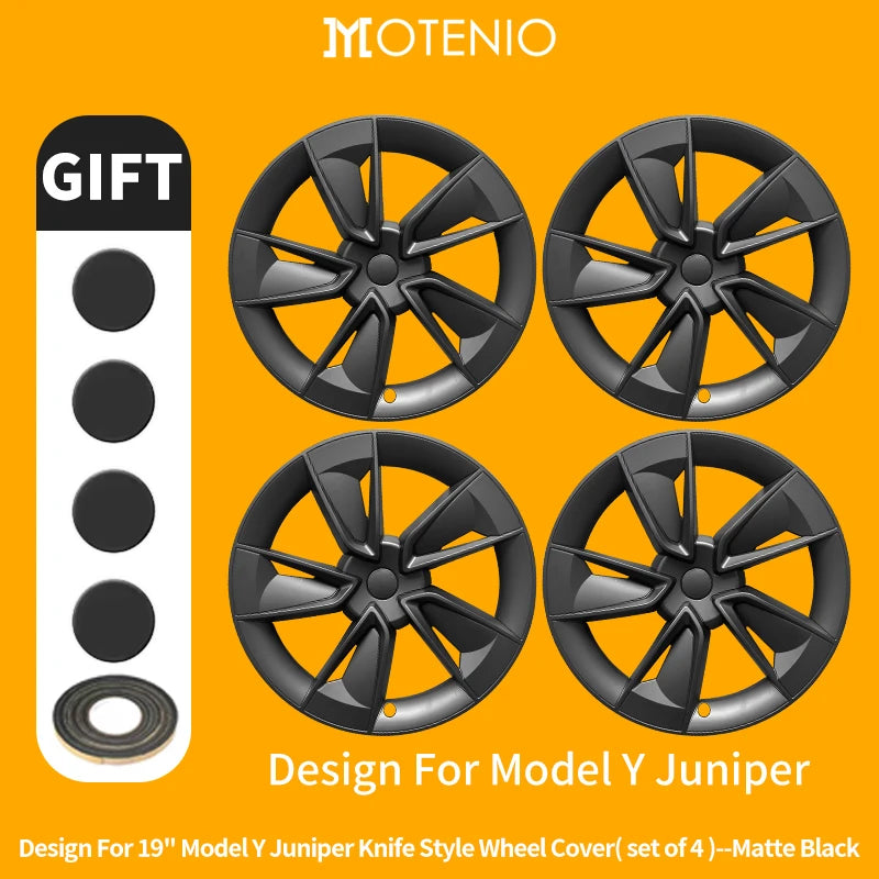MOTENIO Tesla Model Y Turbine Wheel Cap Set For Hubs