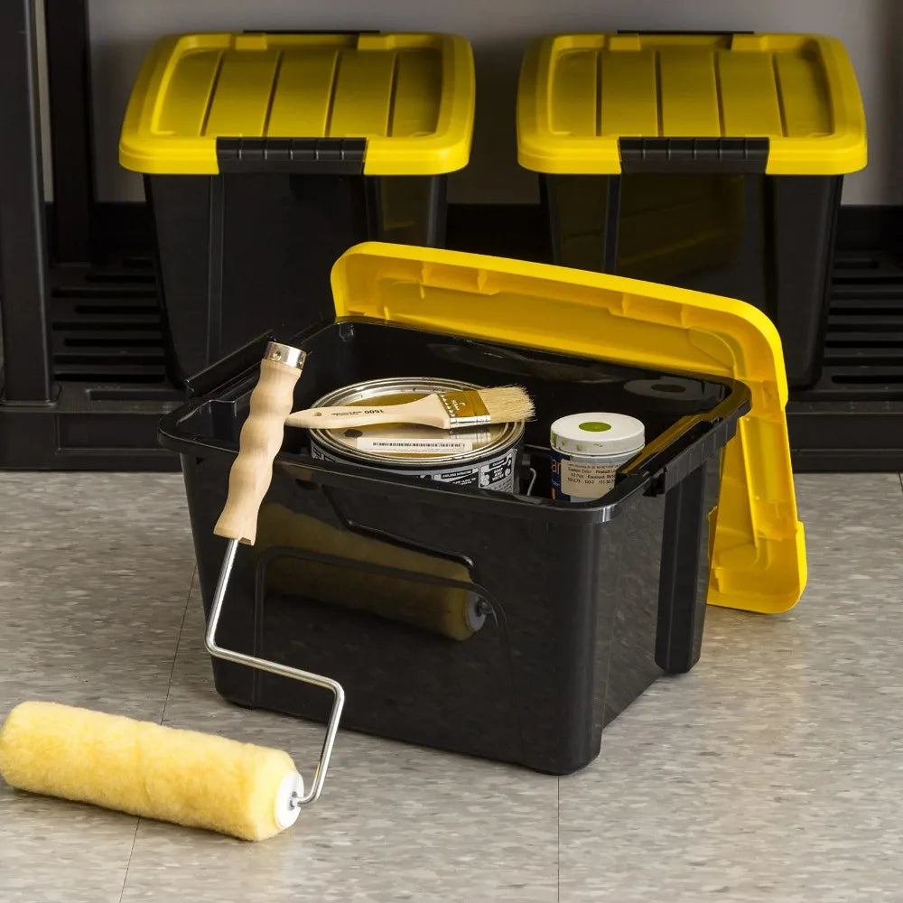 Stackable Plastic Storage Containers With Lids For Home Organization Essentials