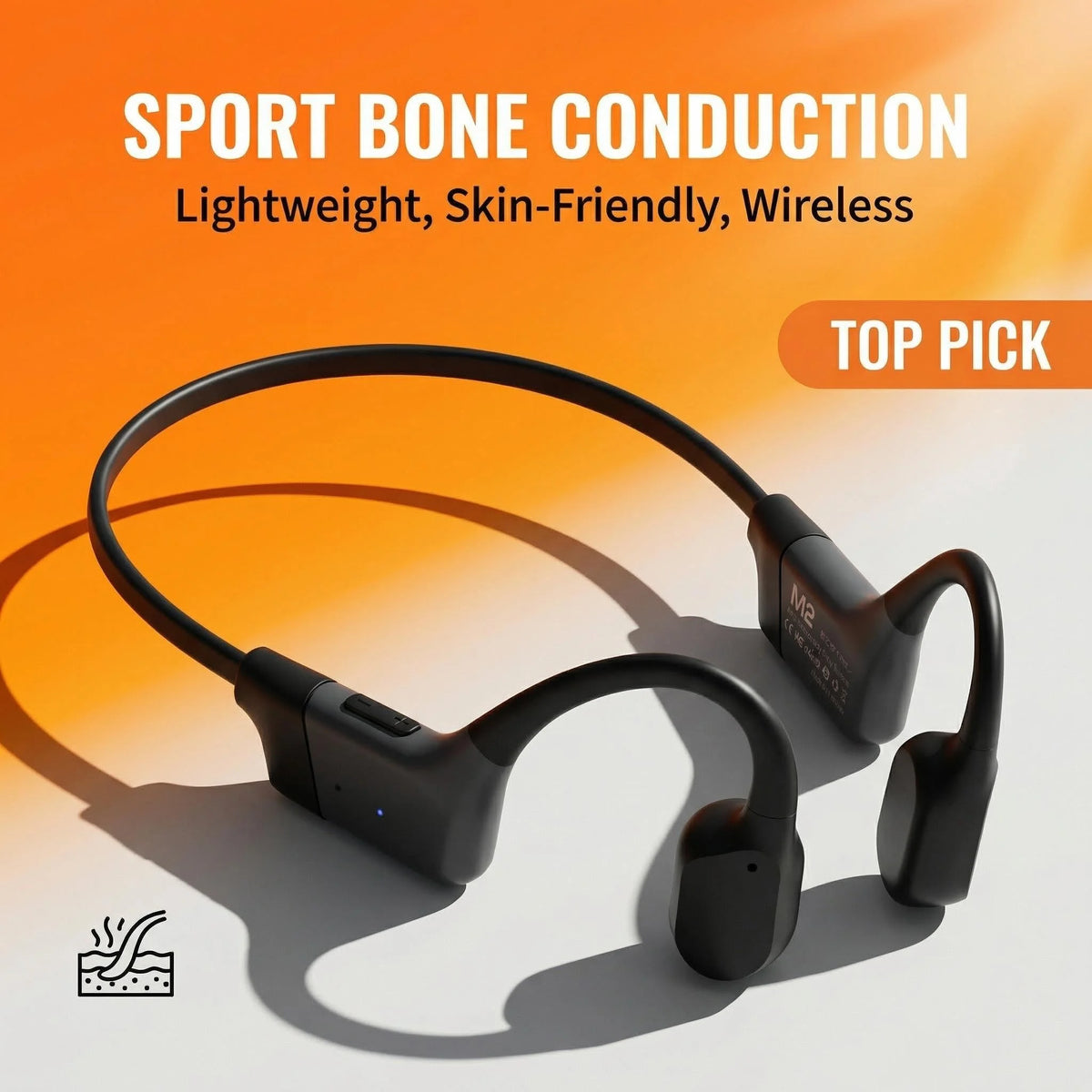 Bone Conduction Wireless Earphones Open Ear Bluetooth 5.3 Headset
