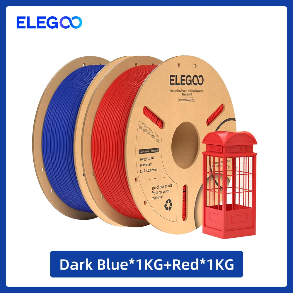 ELEGOO 4KG/5KG/10KG PLA+ Filament 1.75mm 3D PLA for FDM Printer