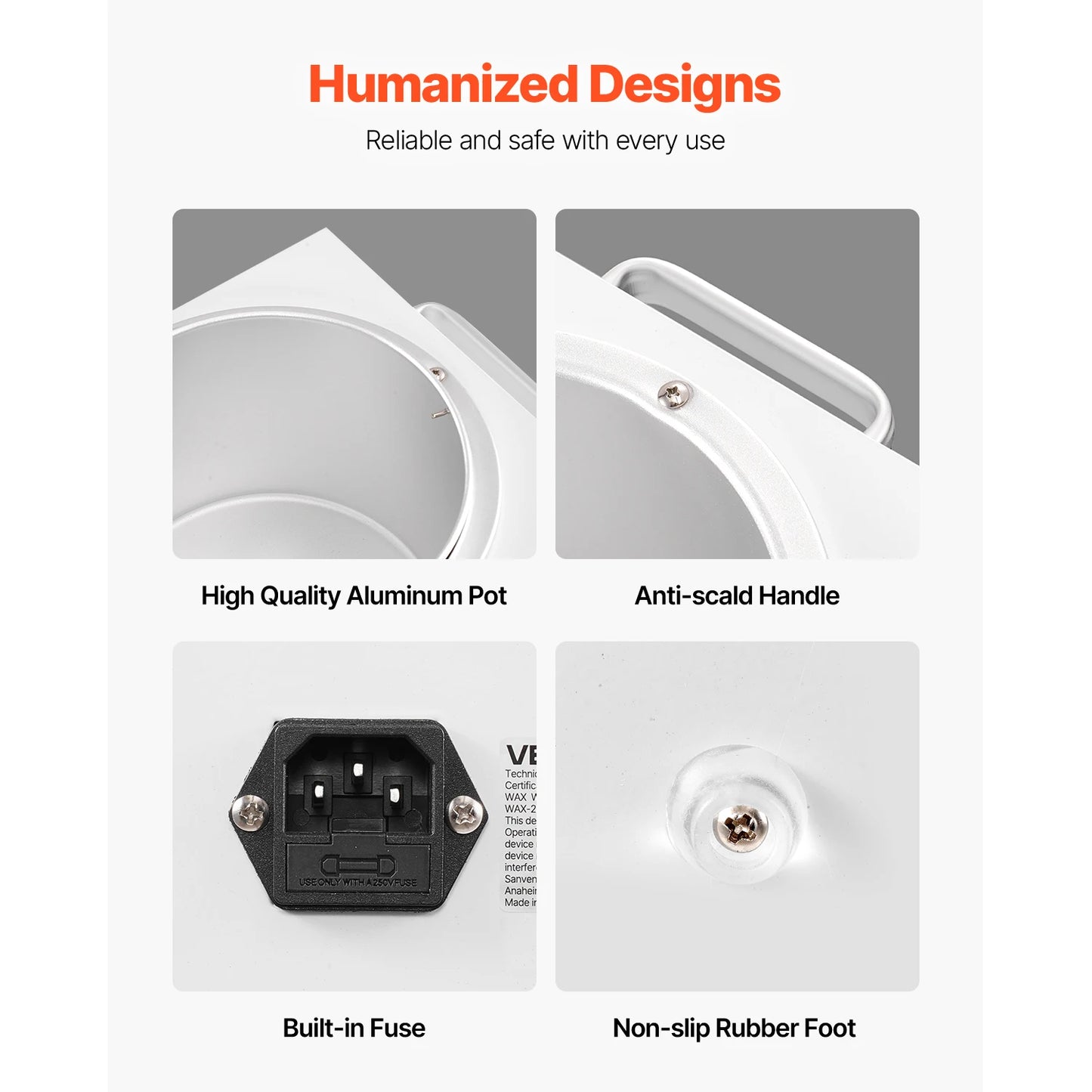SucceBuy Single Wax Warmer 3000ML 300W Professional Wax Warmer Adjustable Electric Waxing Heater Pot for Home Use Beauty Salon