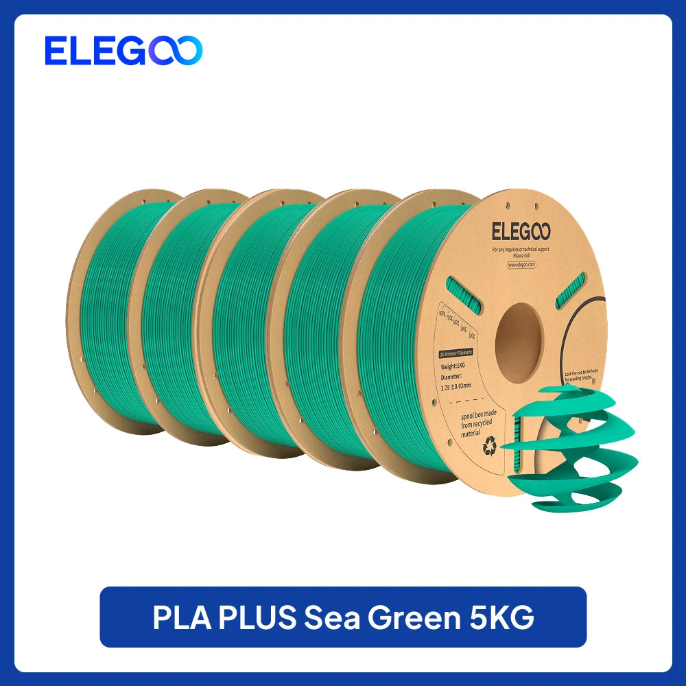 ELEGOO 4KG/5KG/10KG PLA+ Filament 1.75mm 3D PLA for FDM Printer