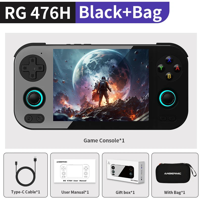ANBERNIC RG 476H Android Handheld Game Console 4.7"HD Multi-touch Full Screen Hall Triggers Wifi Retro Video Games Player RG476H