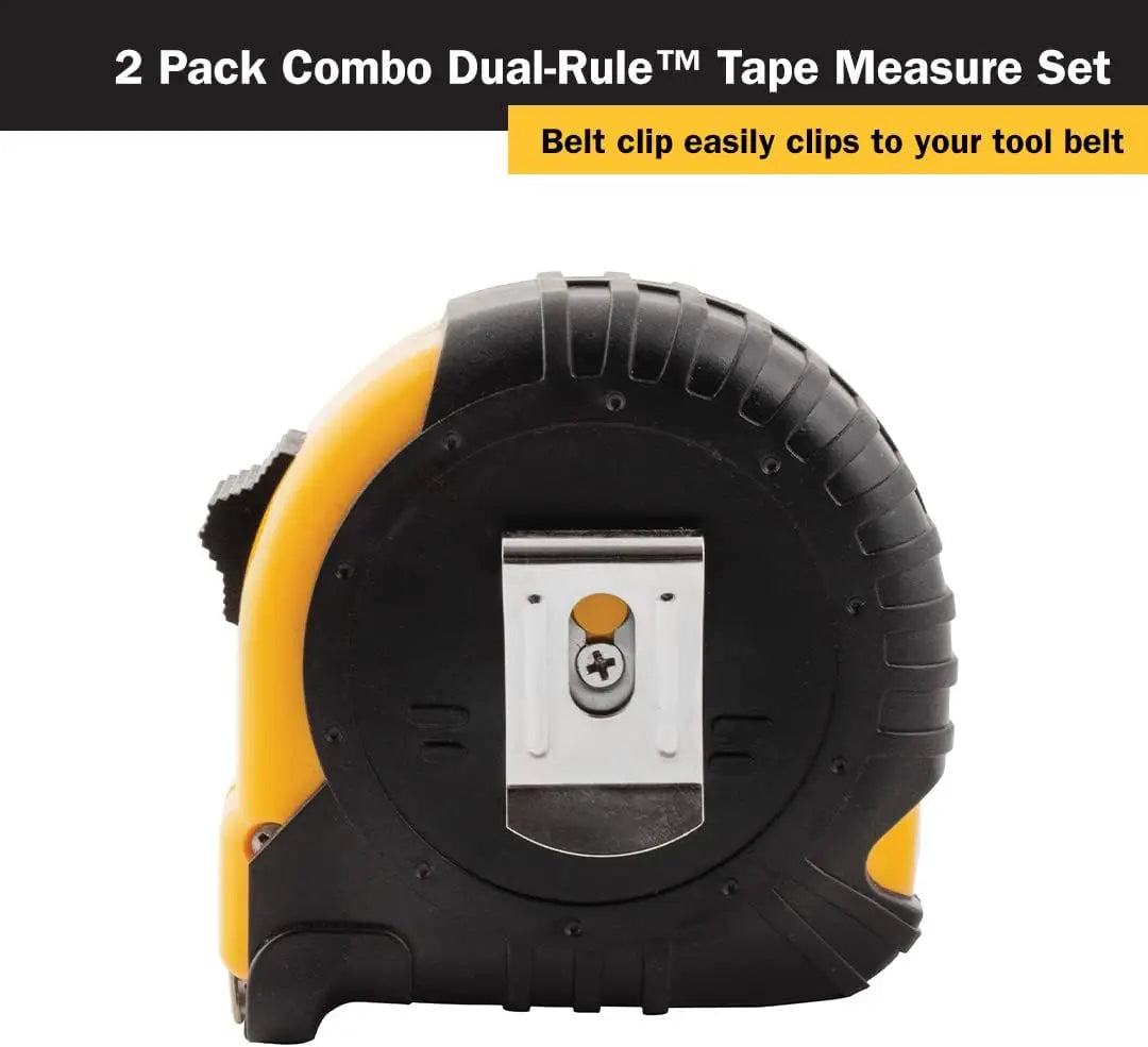 Tape Measure Set with Easy-Read Markings and Durable Case, 12-Foot and 25-Foot, 2-Piece