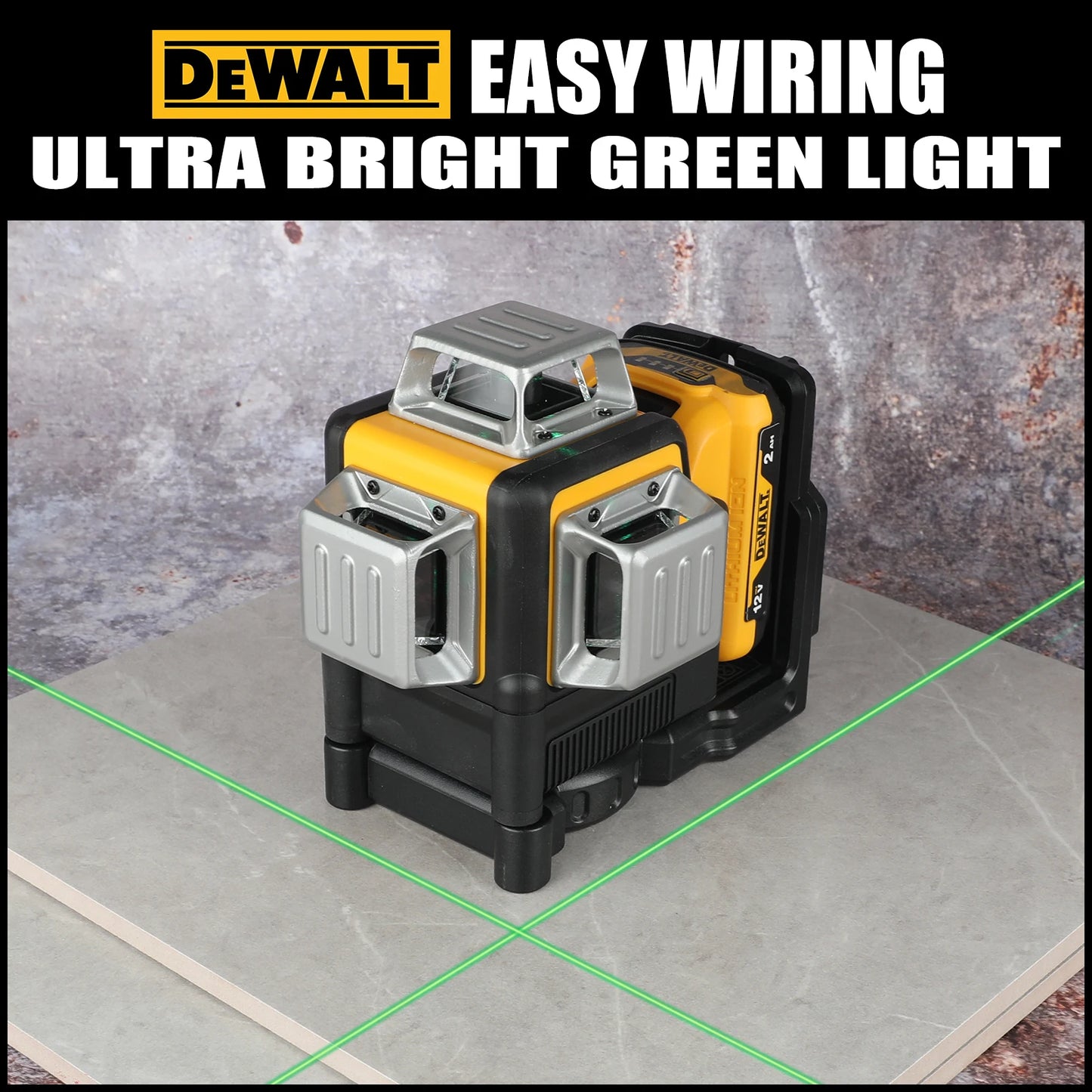 2026 Dewalt DW089LG 12V Green Laser Level, 12 Line 3-Sided 360° Vertical & Horizontal for Indoor Outdoor Project Lithium