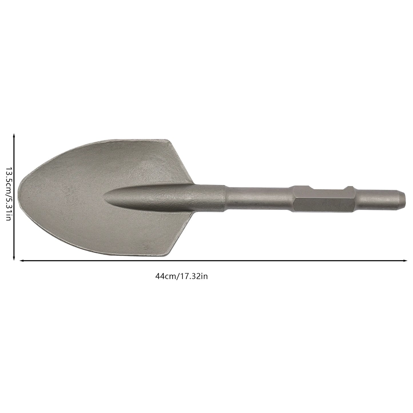 44x13.5cm Sharp Shovel Shank Demolition Hammer Clay Spade Shovel Chisel Long Shovel Bit for Electric Jack Hammer for Chiseling