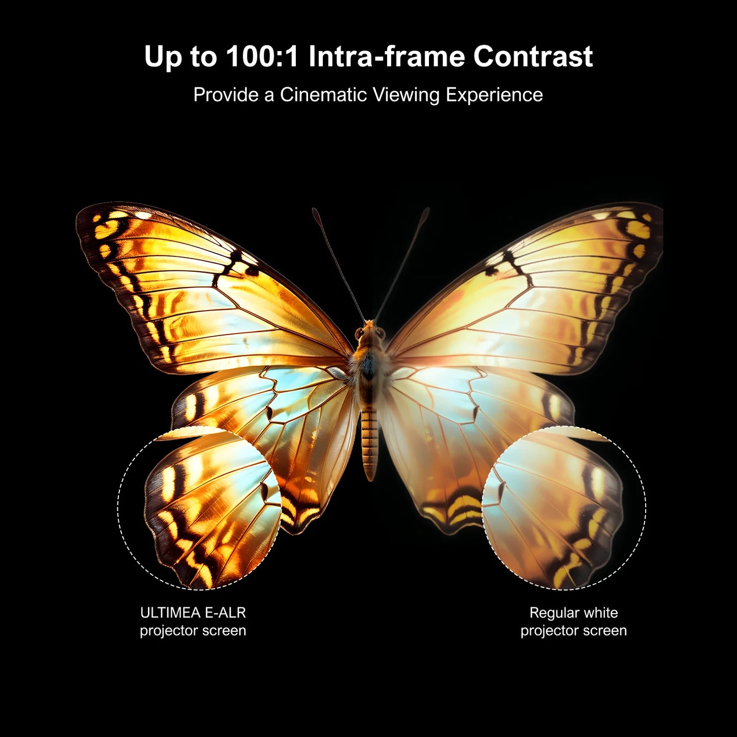 Ultimea 100 Inch Portable ALR Projector Screen 4K HD