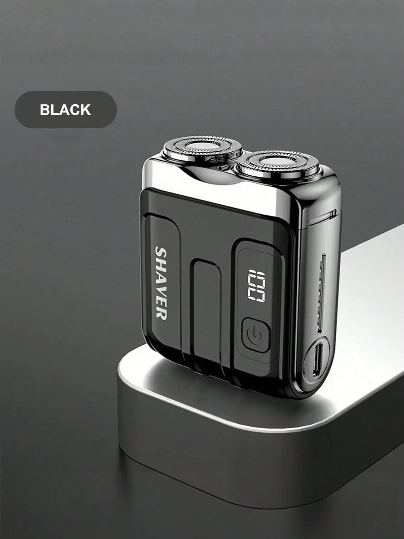 Mini Electric Smart Shaver Household Car Shaver Digital Display Dual Blade Rechargeable Shaver Powerful Beard Trimmer Tool, Father's Day