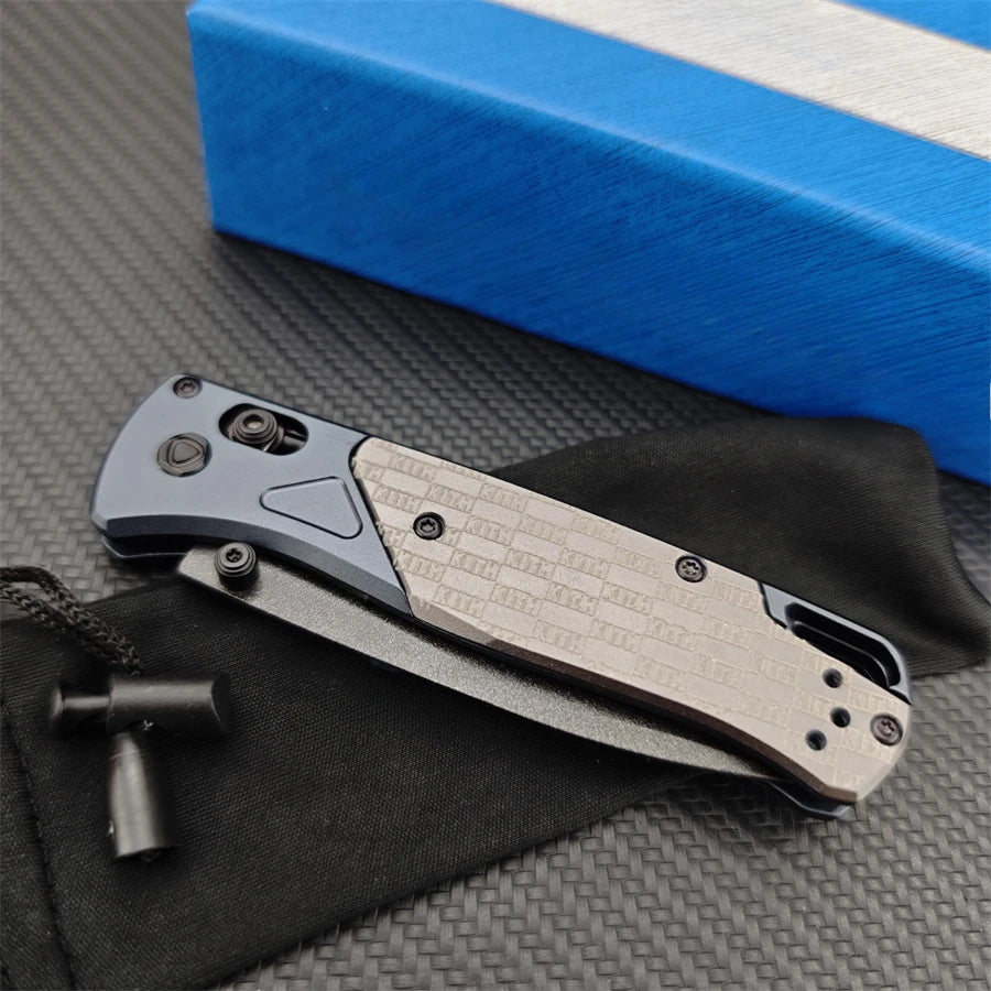 With Safety Lock Bugout AXIS EDC Pocket Knives D2 Blade Aluminum Handle Folding Outdoor Knife Camping Hunting Multitool Gifts