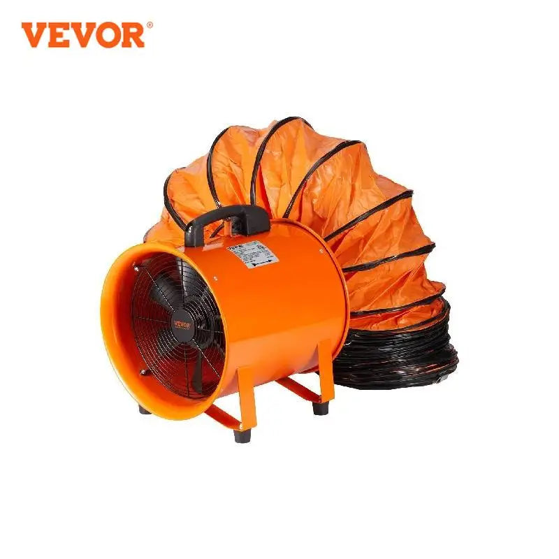 VEVOR 8 inch Exhaust Fan Industrial Ventilation Fan with 10M/5M PVC Duct Hose 145W Portable Extractor Blower for Warehouse Home