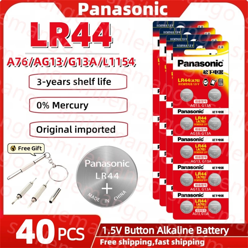 Panasonic 10 To 100pcs Alkaline Button Cell Battery