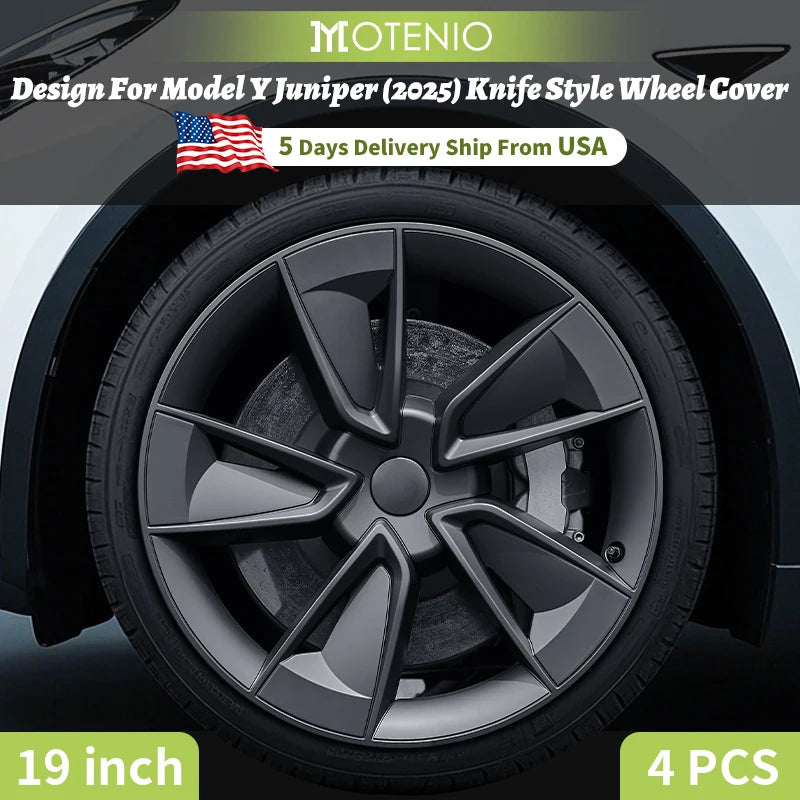 MOTENIO Tesla Model Y Turbine Wheel Cap Set For Hubs