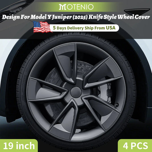 MOTENIO Tesla Model Y Turbine Wheel Cap Set For Hubs