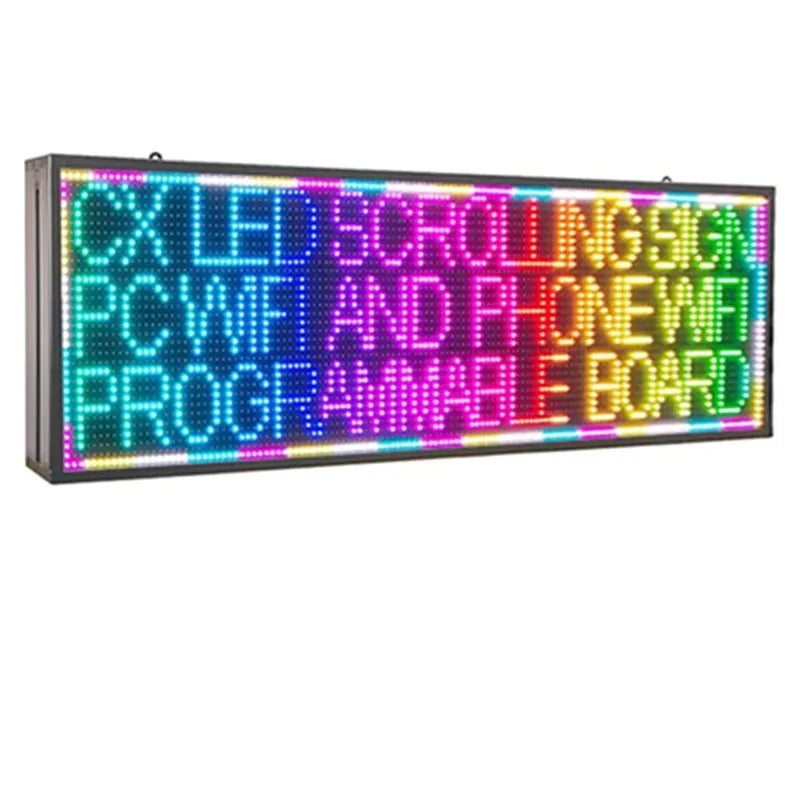 P10 Outdoor WIFI Led Panel Full Color Led Sign 39"x14'' With High Resolution Scrolling Led Sign Programmable for Business