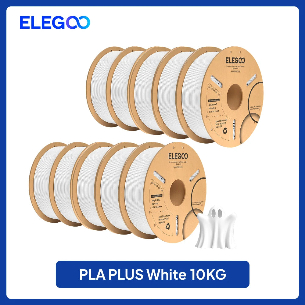 ELEGOO 4KG/5KG/10KG PLA+ Filament 1.75mm 3D PLA for FDM Printer