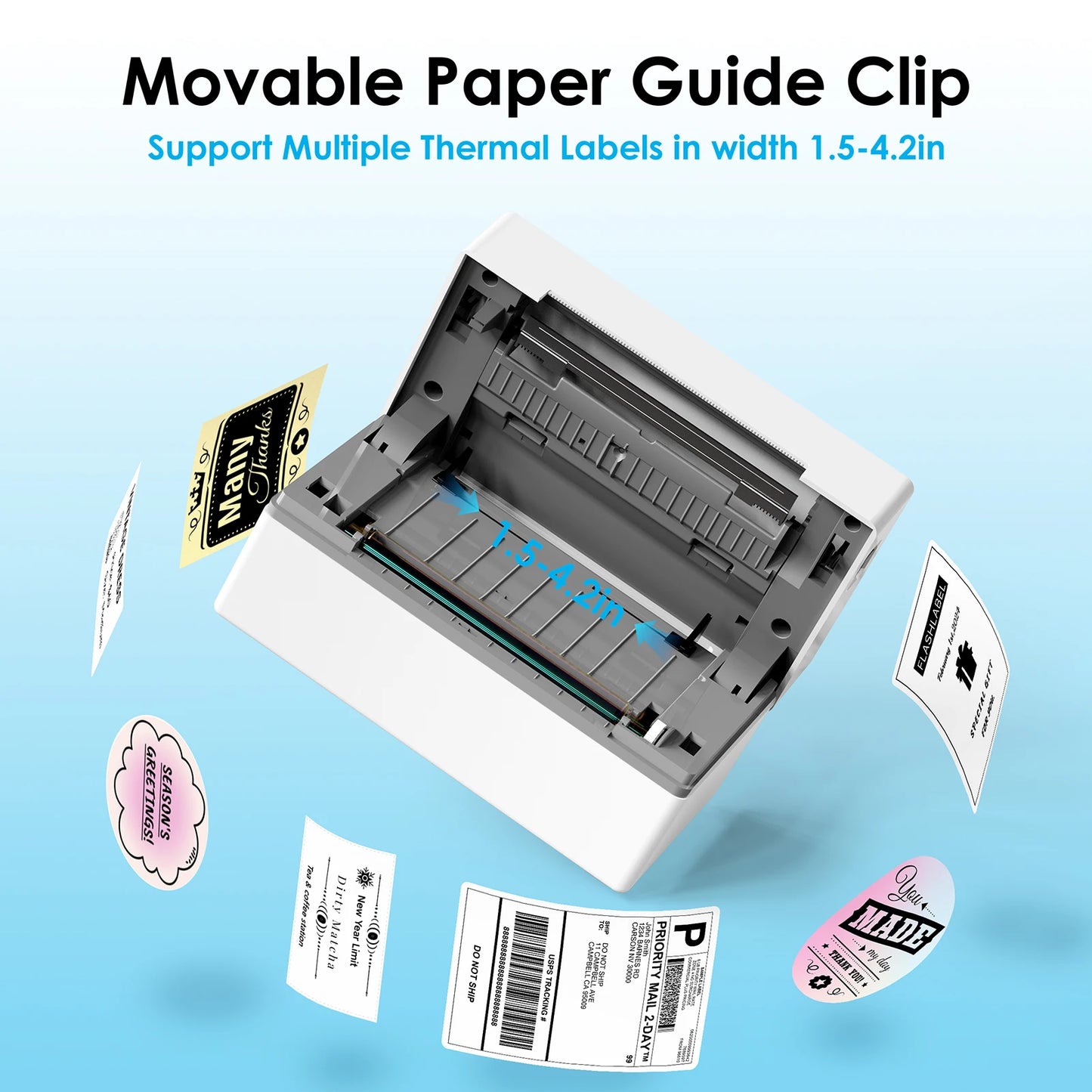 Thermal Label Printer -4x6 Shipping Label Printer for Small Business, Home Use - Compatible with Android, iPhone and Windows