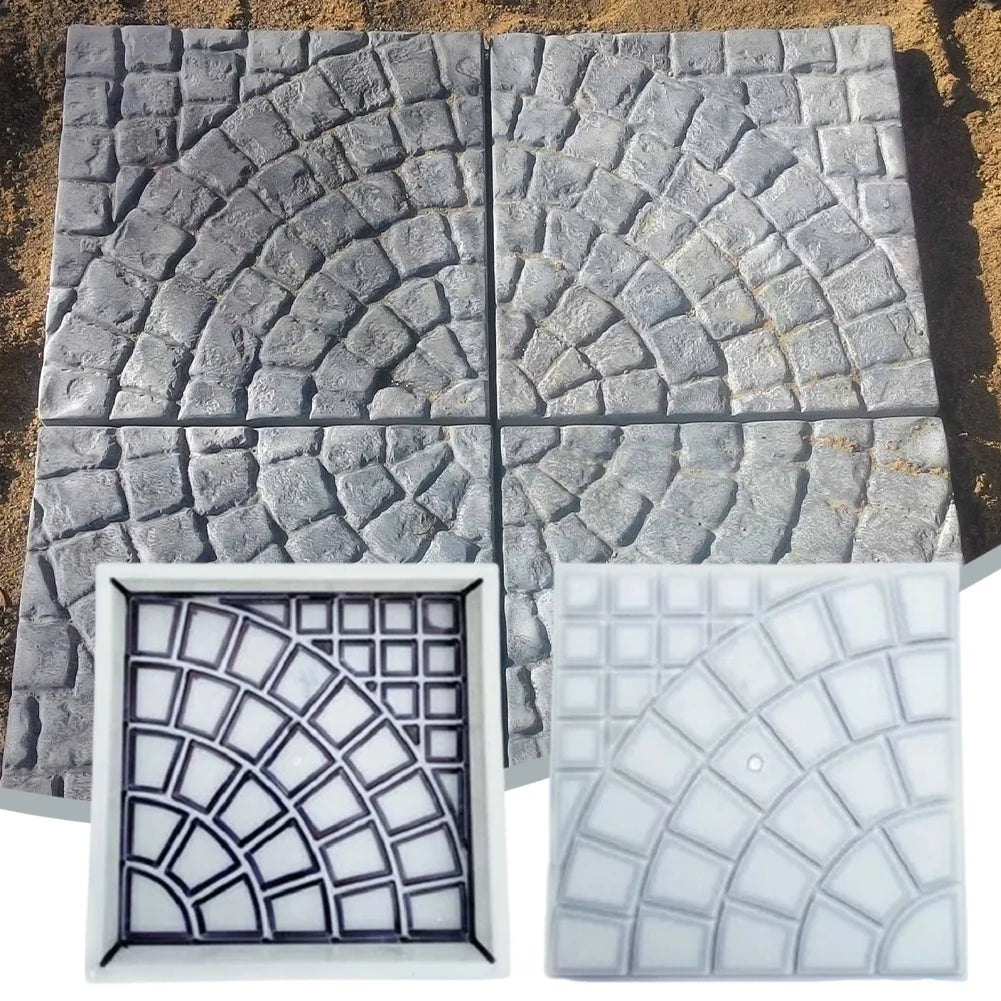 Plastic Garden Pavement Road Paving Brick Mould Reusable DIY Garden Path Concrete Brick Mold for Sidewalk Walkway Path Patio