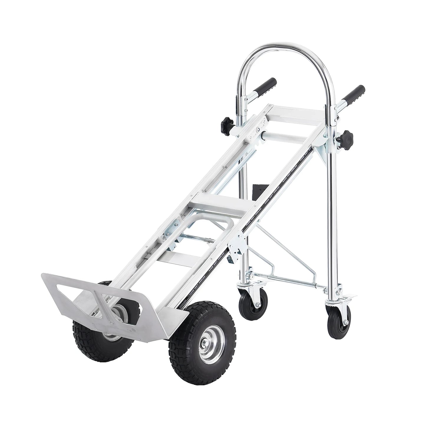 SucceBuy Aluminum Folding Hand Truck Heavy Duty Industrial Collapsible Dolly Cart for Moving in Warehouse Supermarket