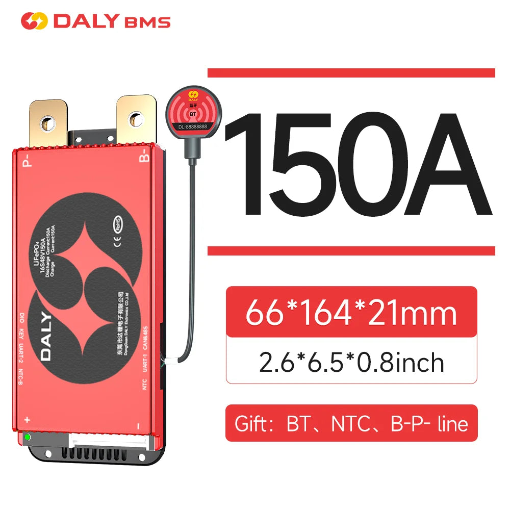 Daly BMS 4S lifepo4 12V 8S 24V BMS 16S 48V lifepo4 40A 60A 100A 150A 200A 250A 300A 400A 500A RS485 CAN for Victron Deye Pylon