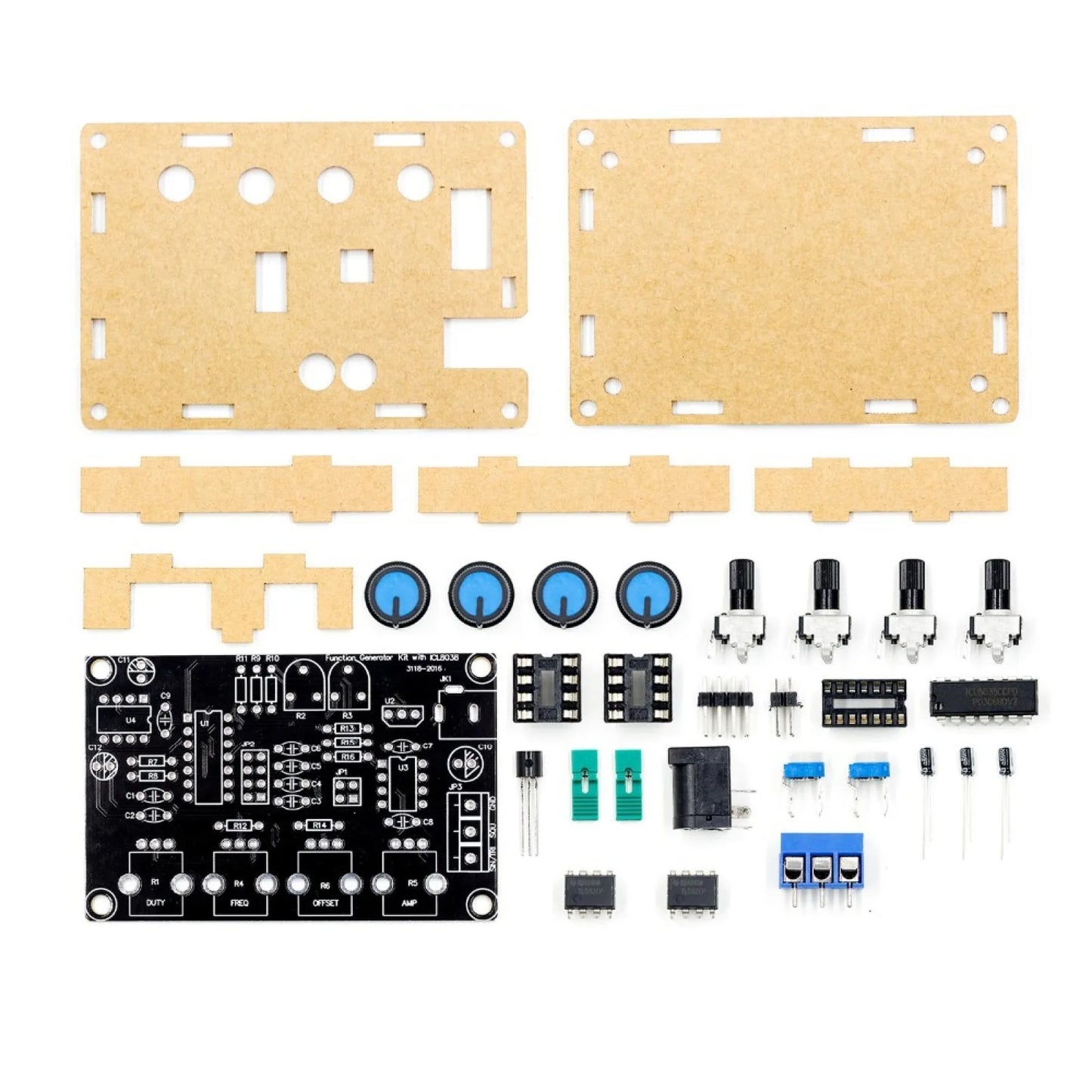 ICL8038 Low-Frequency Signal Generator DIY Kit 12V Xr2206 Shell 5Hz-400kHz Multi-Wave Welding Electronic Circuit Experiment Kit