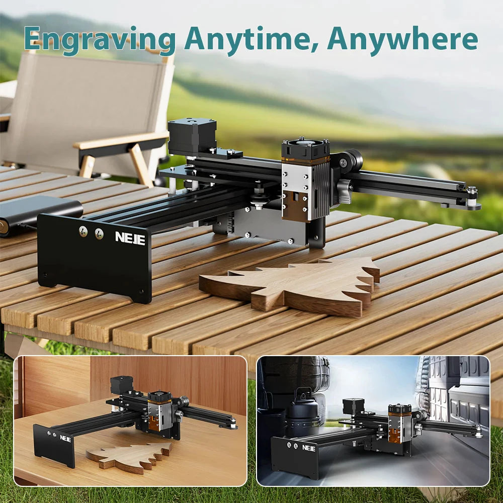 NEJE 5 A40630 20W Portable Smal Laser Engraver Laser Cutting Machine for Logo Metal Wood Plastic Acrylic leather Acrylc Beginner