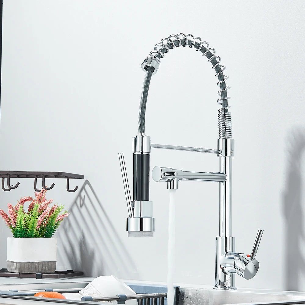 Shinesia Kitchen Pull Down Faucet 304 Stainless Steel Single Handle