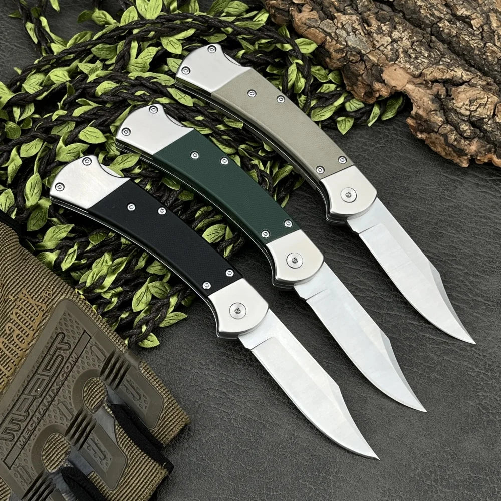 High-quality Folding Knife Featuring A D2 Blade and G10 Handle, Ideal for Adventure, Everyday Cutting, Rescue, and Mountaineering. A Portable Outdoor Jungle Knife Perfect As A Gift