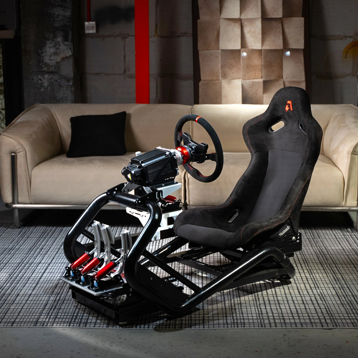 AZRACING SVR Sim Racing Cockpit Simulator Stand Direct Drive Mount Logitech G29 G923 Fanatec Moza Thrustmaster PC PS5 Xbox Game