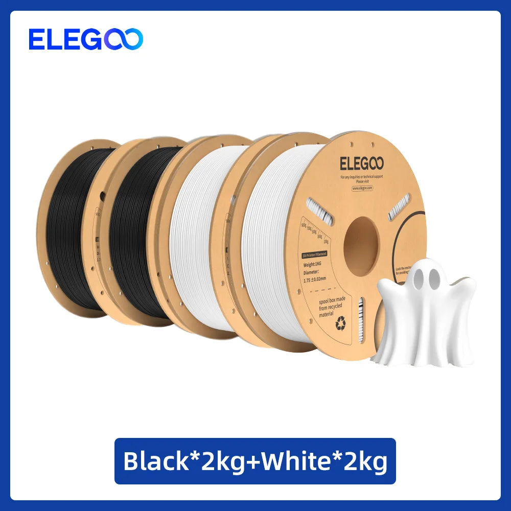 ELEGOO 4KG/5KG/10KG PLA+ Filament 1.75mm 3D PLA for FDM Printer