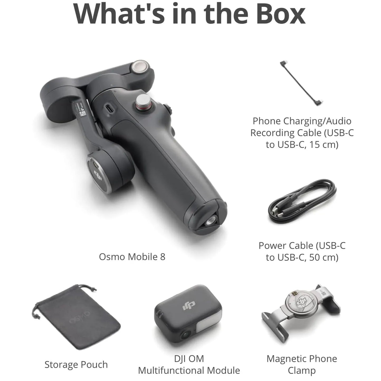 DJI Osmo Mobile 8 Advanced Tracking Combo Gimbal Stabilizer for Phone, AI Native Tracking with Audio & Lighting, 360° Pan Rotation, Built-in Extension Rod & Tripod, 10h Battery, Extension Rod