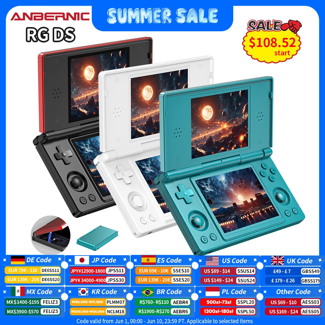 Anbernic RG DS Dual Screen Handheld Game Console