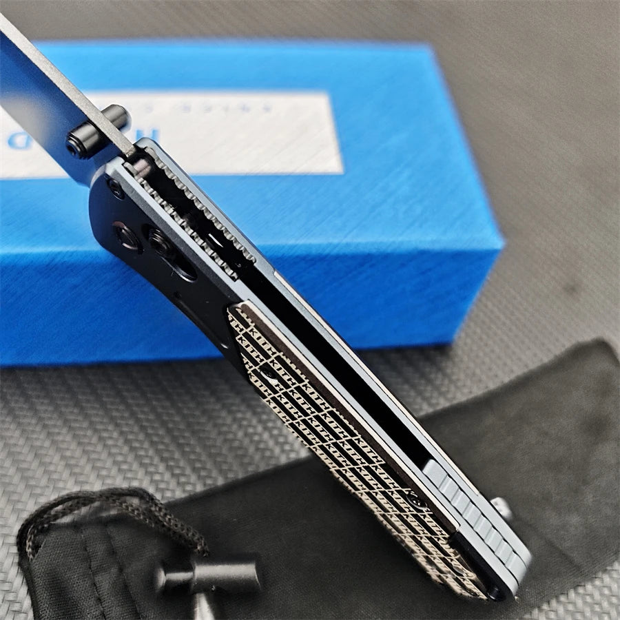 With Safety Lock Bugout AXIS EDC Pocket Knives D2 Blade Aluminum Handle Folding Outdoor Knife Camping Hunting Multitool Gifts