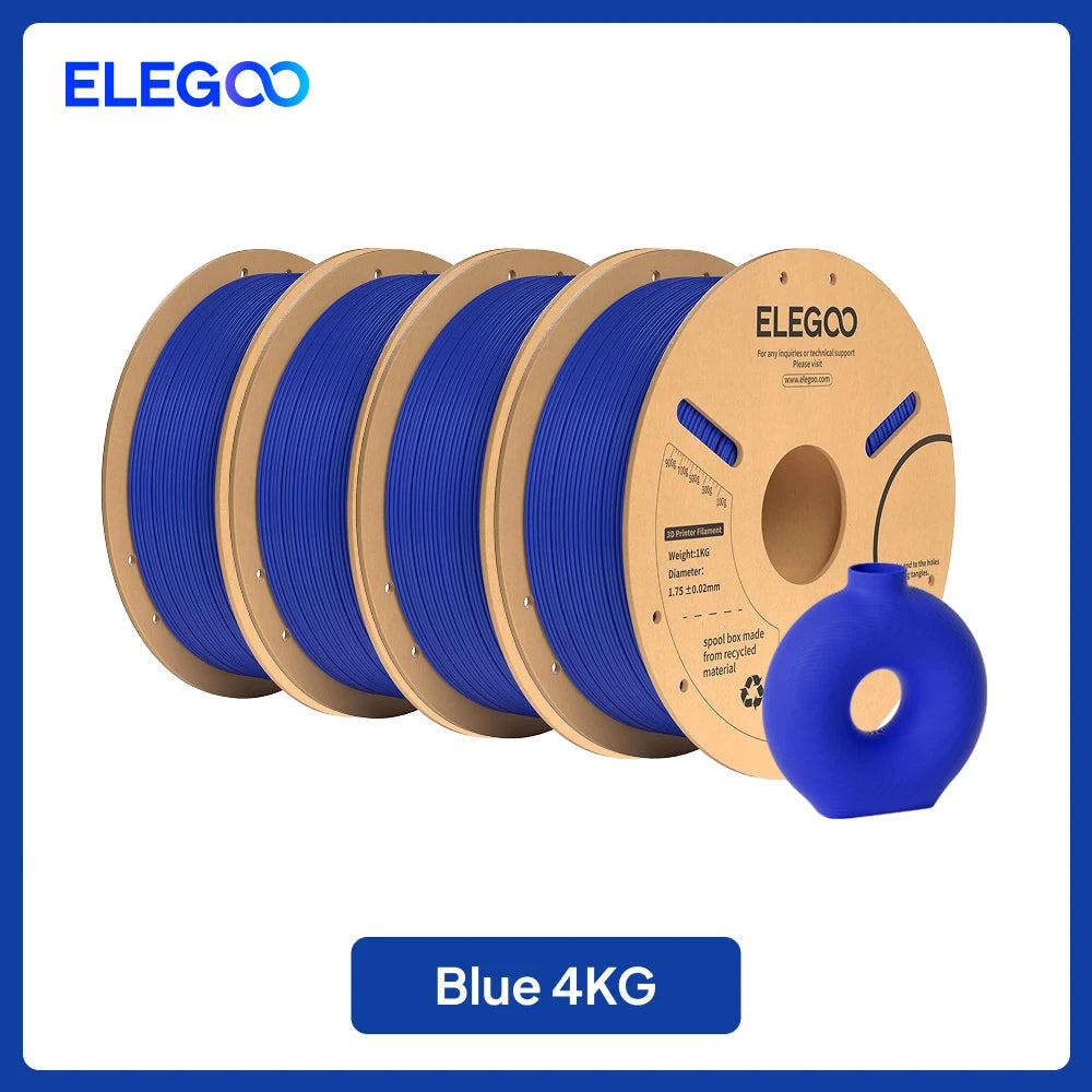 ELEGOO 4KG/5KG/10KG PLA+ Filament 1.75mm 3D PLA for FDM Printer