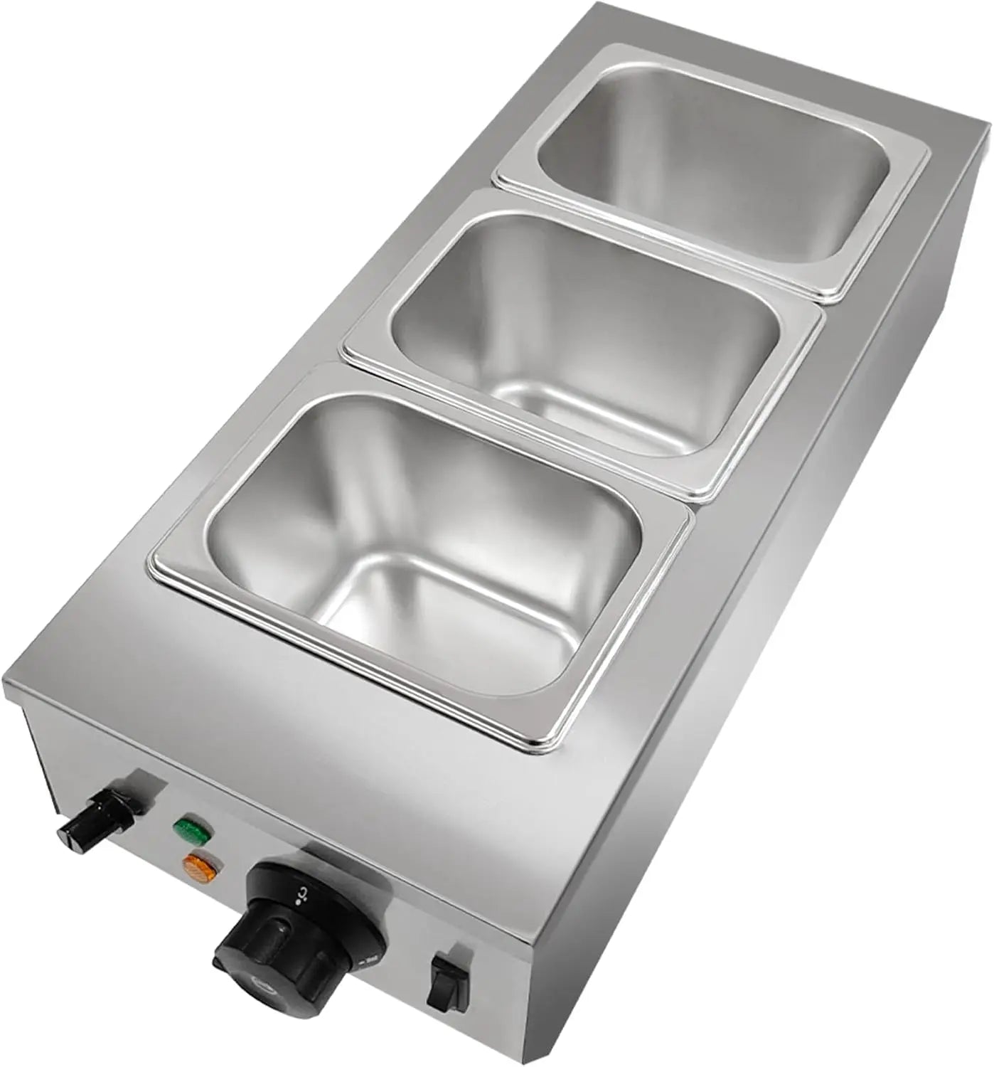 Chocolate Melting Machine, 2/3 Tanks Stainless Steel Chocolate Tempering Machine with Lid,Electric Commercial Food Warmer