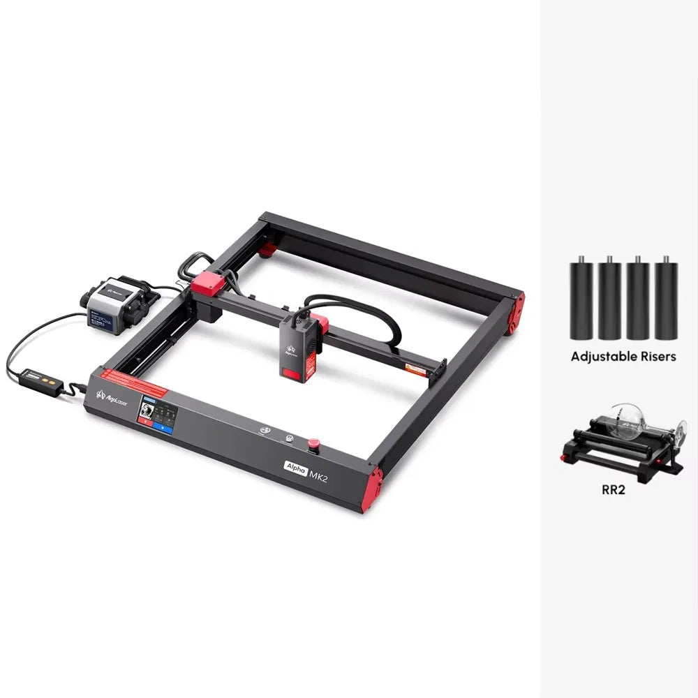AlgoLaser Alpha MK2 Laser Engraver 20W Powerful Laser Engraving Cutter Machine for Business, 3.5” Touch Screen Offline Control