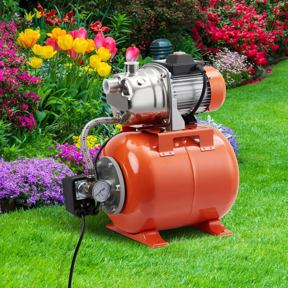 1HP Automatic Shallow Well Booster Pump For Home Irrigation