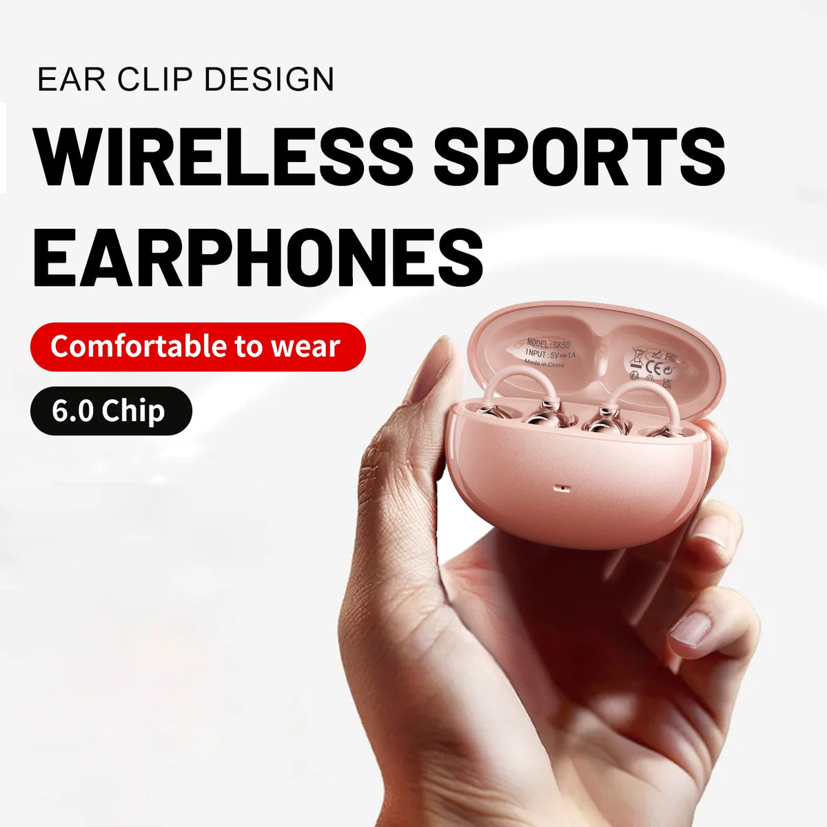 Shuke Open Ear Clip Wireless Bluetooth Headphones Noise Cancelling