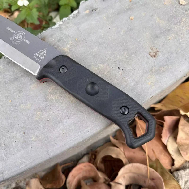 Outdoor Straight Knife D2 Steel Blade Camping Wilderness Tactical Hunting Knife EDC Pocket Knife Clearing Obstacle Knife