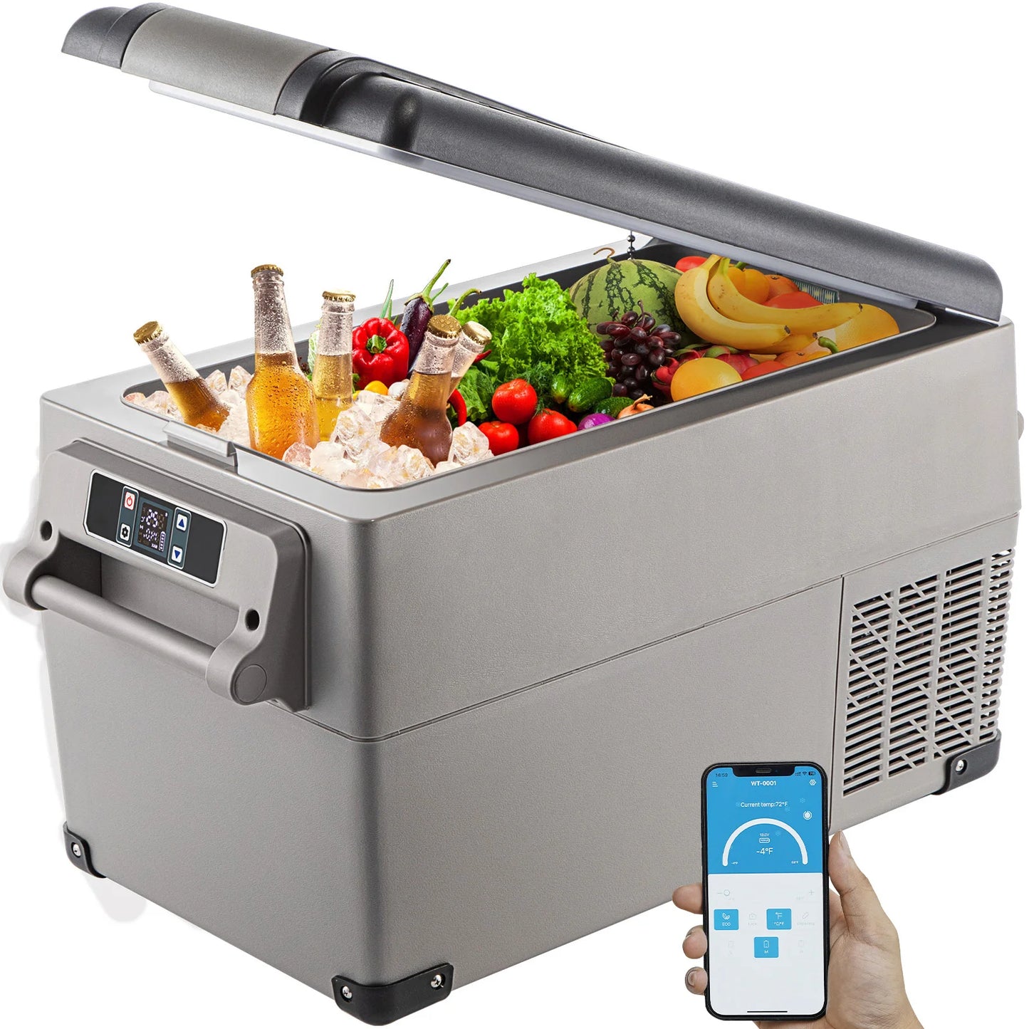 Succebuy 15-55L Portable Cooler Electric Compressor 12V/24V DC 110-240V AC Freezer Refrigerator for Home