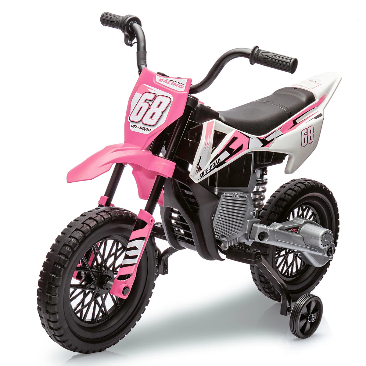 HiMiss Kids Electric Dirt Bike With Training Wheels Motorcycle