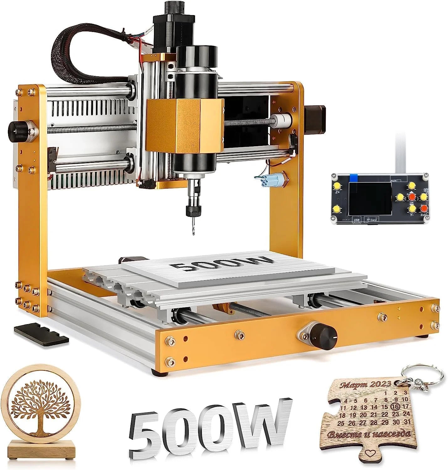 CNC3018pro Machine 500W All-Metal CNC Router Machine 3 Axis Limit Switches & Emergency-Stop with GRBL Offline Control