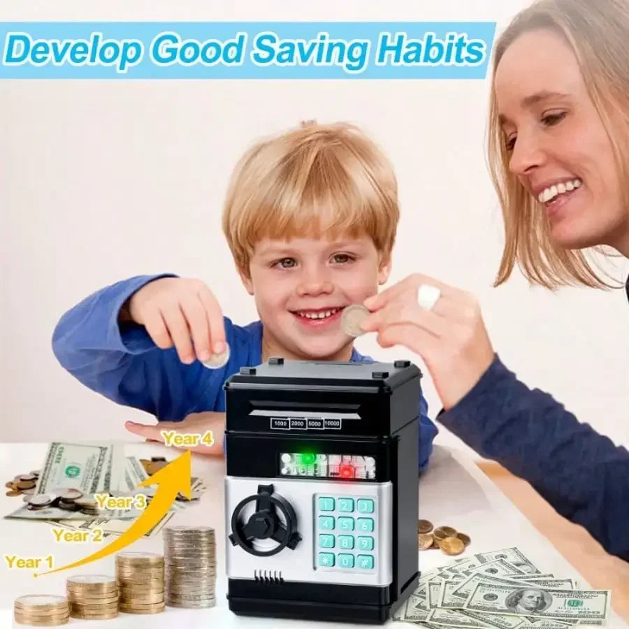 2026 Piggy Bank Cash Coin Can ATM Bank Electronic Coin Money Bank For Kids Age 3-12, Money Savings Box Mini ATM Coin Bank Toys Gifts For 3 4 5 6 7 8 9 10 11 12 Year Old Boys Girls