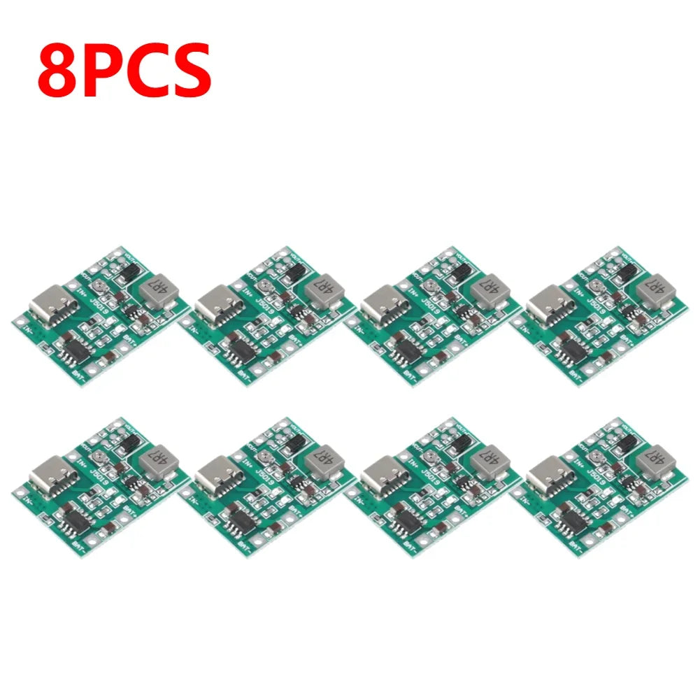 1-10PCS Lithium Li-ion 18650 Battery Charger Board Boost Module Type-C 3.7V 4.2V DC-DC Step Up Boost Module TP4056 DIY Kit Parts